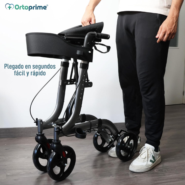 Andador Rollator con Asiento y Cesta para Exteriores