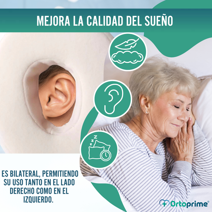 Cojín Antiescaras para Oreja con Agujero Central | Ajustable
