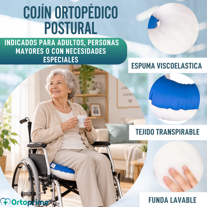 Cojín Antiescaras Redondo Algodón