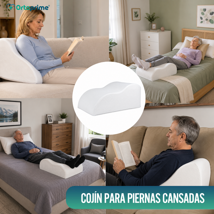 Cojín Reposapiernas Viscoelástico | Almohada Vascular Efecto Memoria
