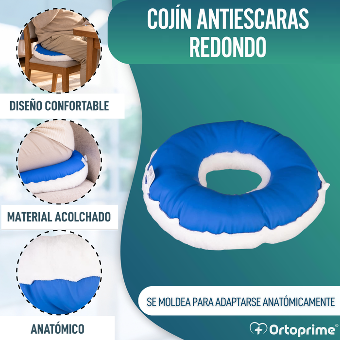 Cojín Antiescaras Redondo Algodón