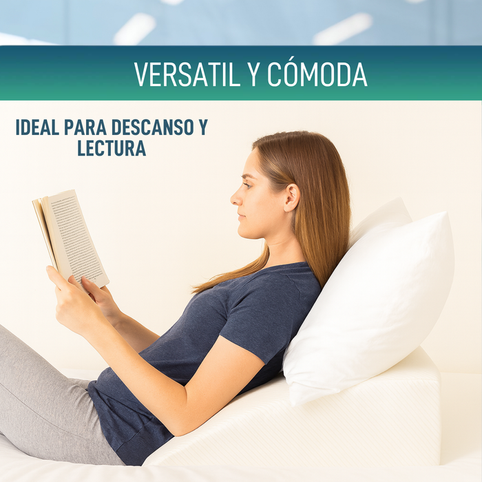 Almohada Viscoelástica para Piernas | Cuña Reposapiernas Recta