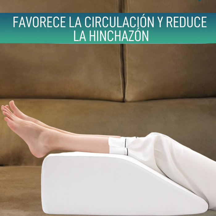 Almohada Ortopédica Para Elevar Piernas - Viscoelástica, Alivia Varices, Hinchazón Y Cansancio