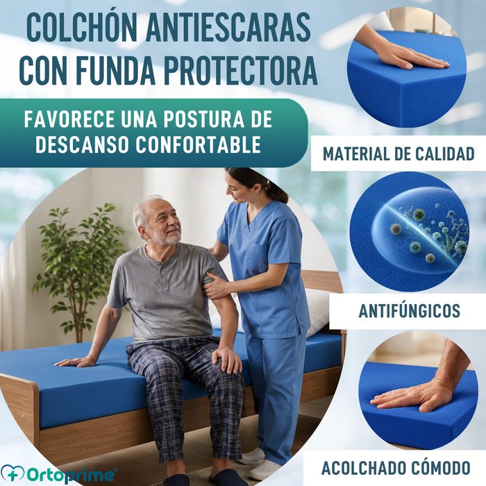 Colchón Antiescaras Viscoelástico + Funda | 90 x 190 cm