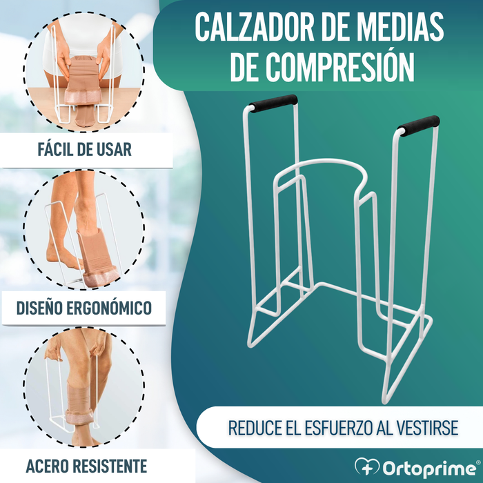 Calzador para Medias de Compresión y Calcetines | Con Base