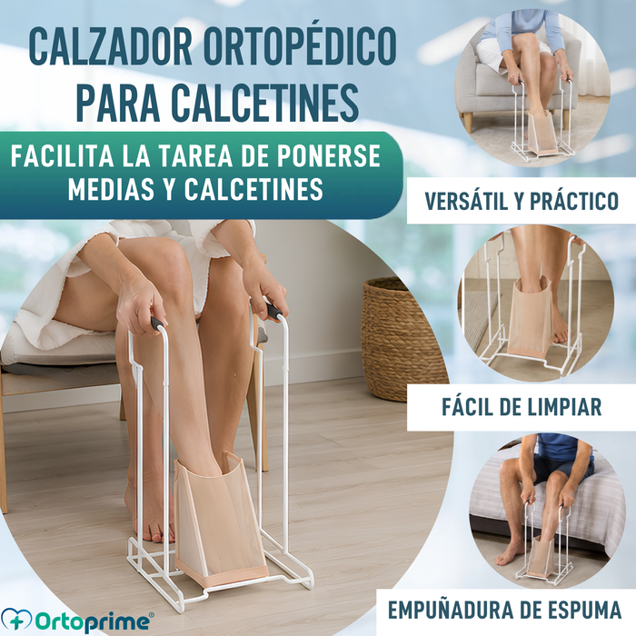 Calzador para Medias de Compresión y Calcetines | Con Base