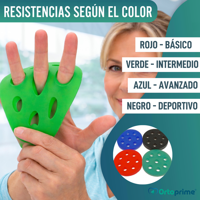 Ejercitador Extensor de Silicona para Dedos | 4 Niveles de Resistencia