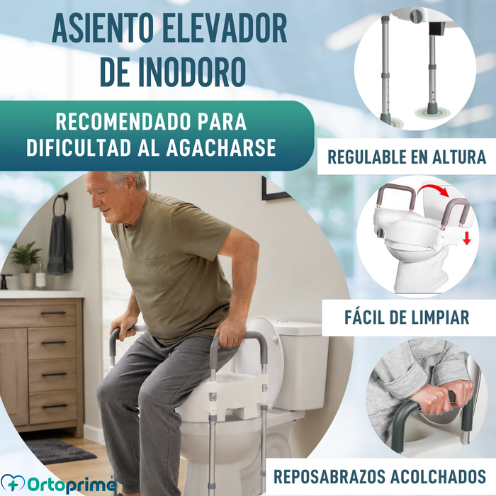 Elevador WC 12cm con patas | Universal