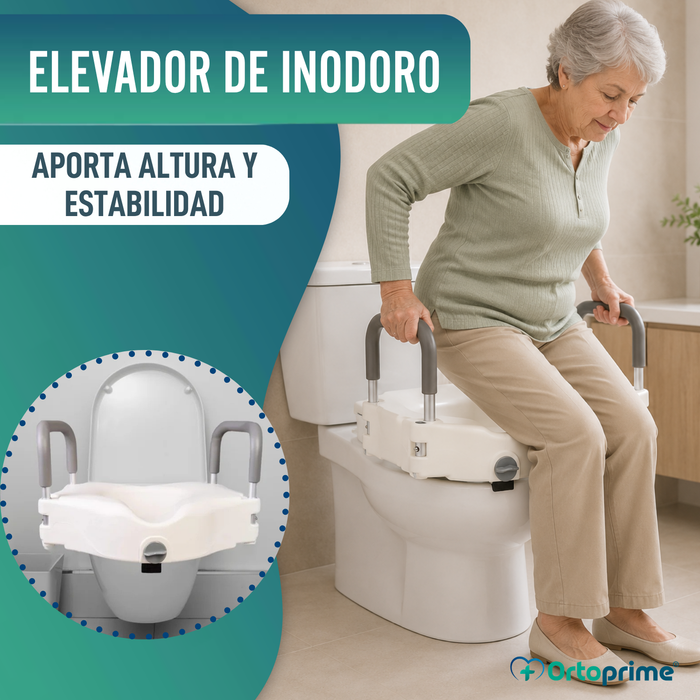 Elevador WC 12 cm Reposabrazos Acolchados