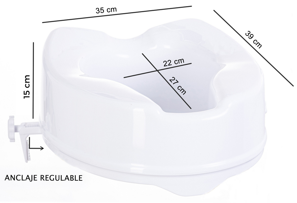 Elevador WC Con Tapa 15 cm | Universal