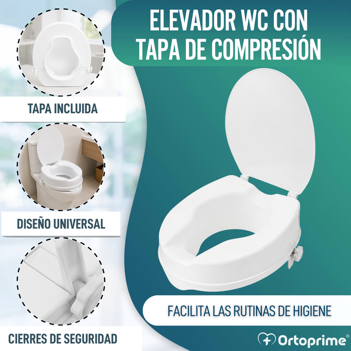 Elevador WC Con Tapa 10 cm | Universal