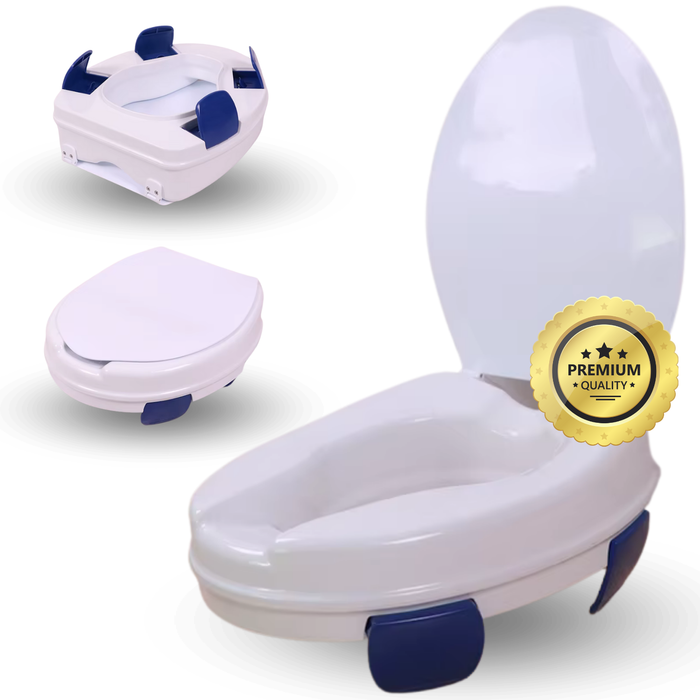Elevador WC Adulto 11 cm | Alzador WC Ortopédico 4 Clips