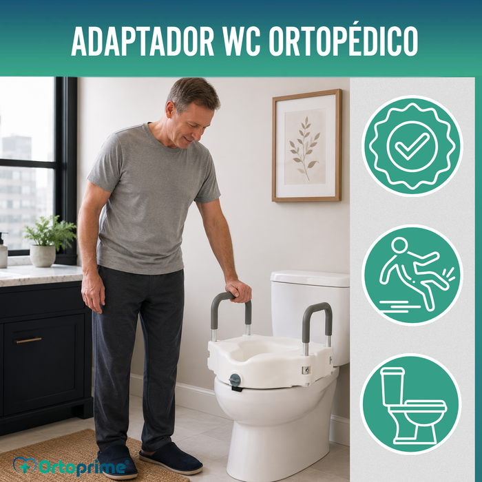 Elevador WC 12 cm Reposabrazos Acolchados