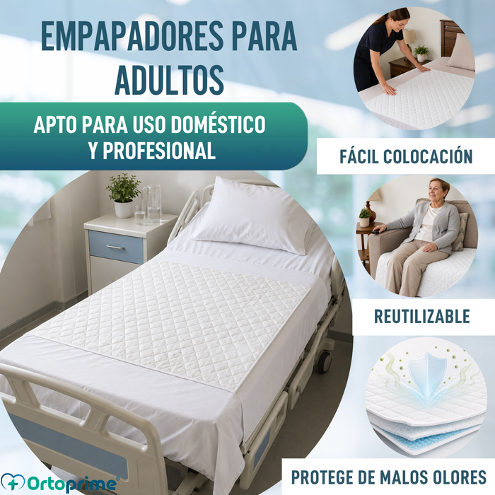 PACK 2 Empapadores Absorbentes Lavables Cama 90cm Plus 4,65 Litros/m2