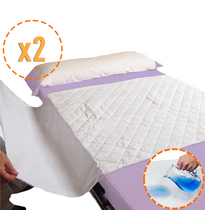 PACK 2 Empapadores Absorbentes Eco Lavables Cama 135cm 3,15 Litros/m2