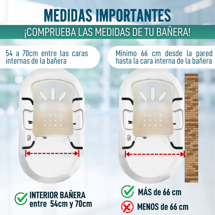 Silla de Bañera Giratoria 360º Confort