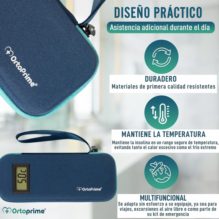 Estuche para Insulina con Termómetro| Nevera para Diabéticos