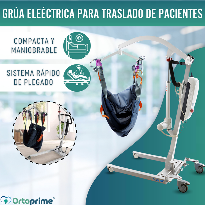 Grúa Ortopédica | Arnés con Soporte de Cabeza Incluido