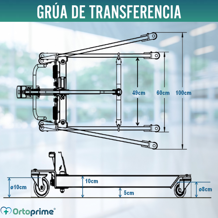 Grúa Ortopédica con Arnés para Soporte de Cabeza Incluido