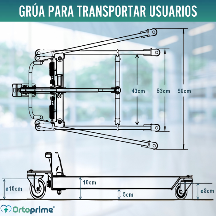 Grúa para Pacientes con Arnés de Ajuste Rápido Integrado