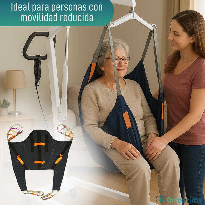 Grúa Ortopédica con Arnés para Soporte de Cabeza Incluido