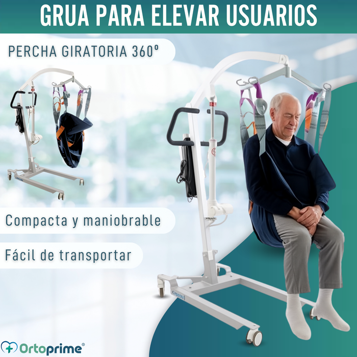 Grúa para Elevar Pacientes Alta Calidad | Arnés Incluido