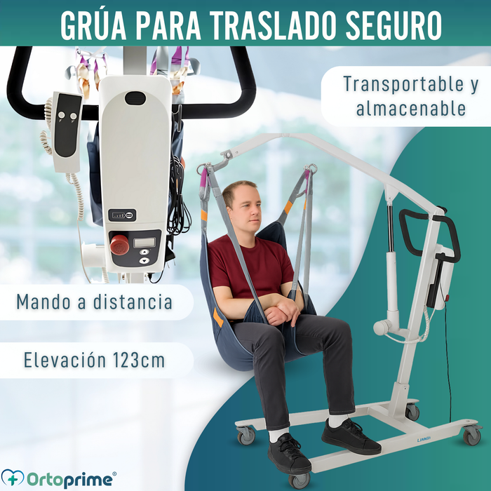 Grúa Ortopédica con Arnés para Soporte de Cabeza Incluido