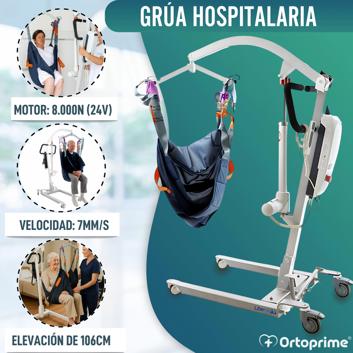 Grúa para Pacientes con Arnés de Ajuste Rápido Integrado