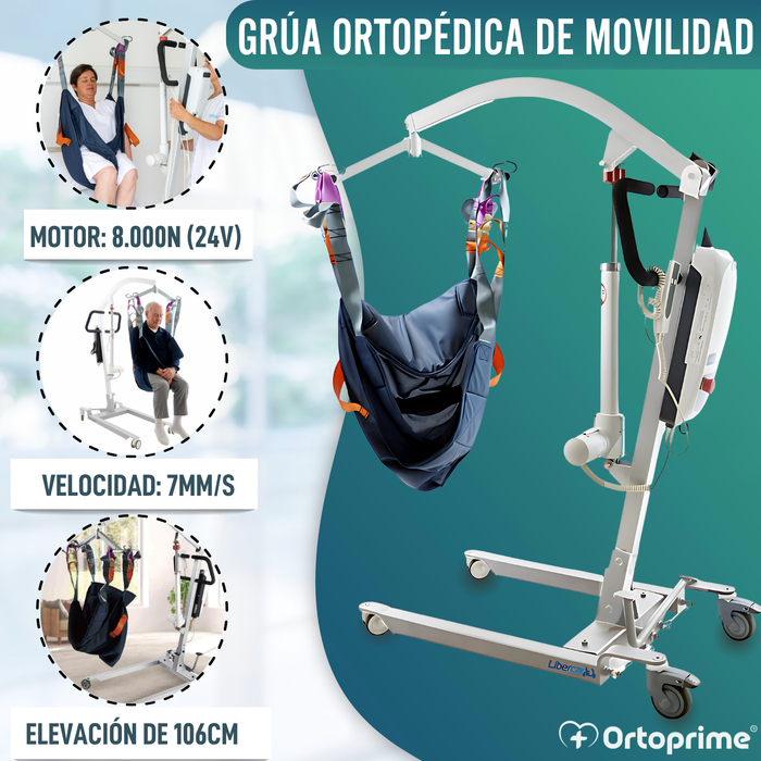 Grúa Ortopédica | Arnés con Soporte de Cabeza Incluido