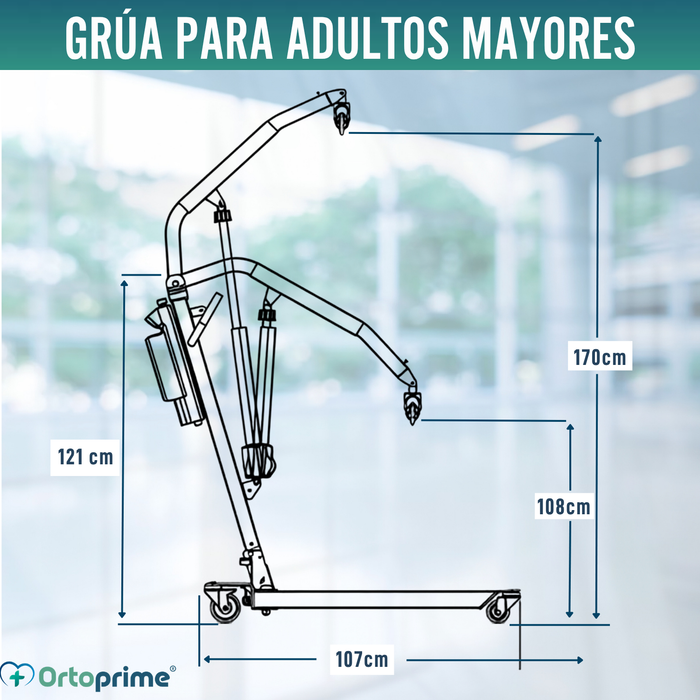 Grúa Eléctrica Bipedestación con Arnés | Movilidad Reducida