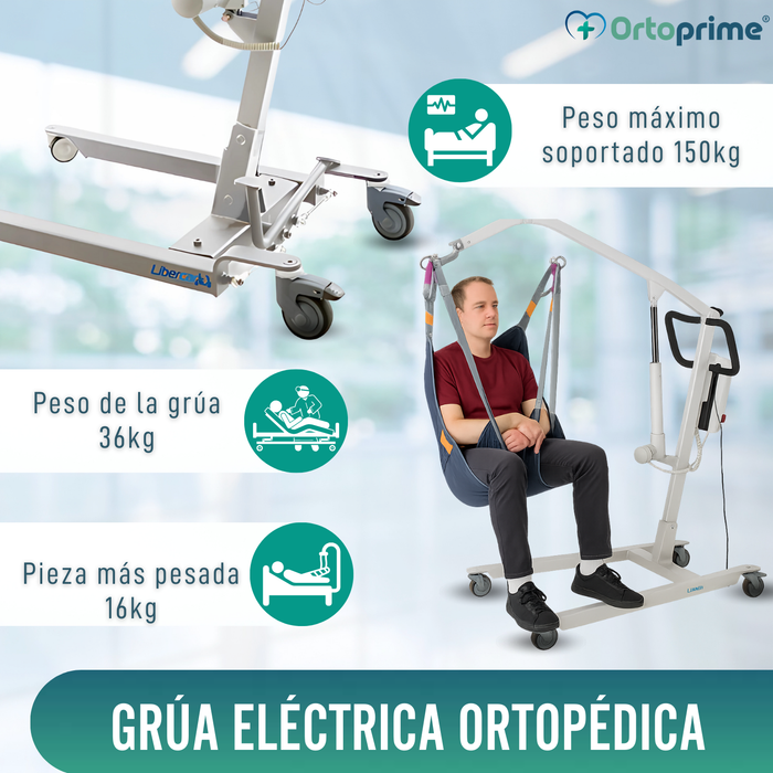Grúa para Pacientes con Arnés de Ajuste Rápido Integrado