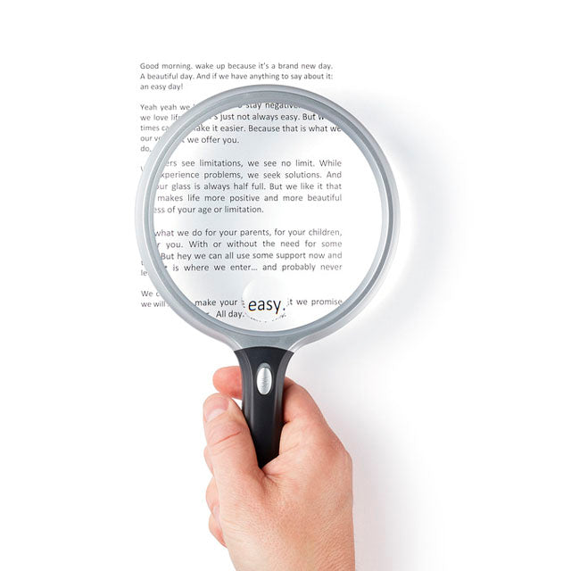 Lupa para Leer Amplia con Luz LED y Mango Ergonómico — OrtoPrime