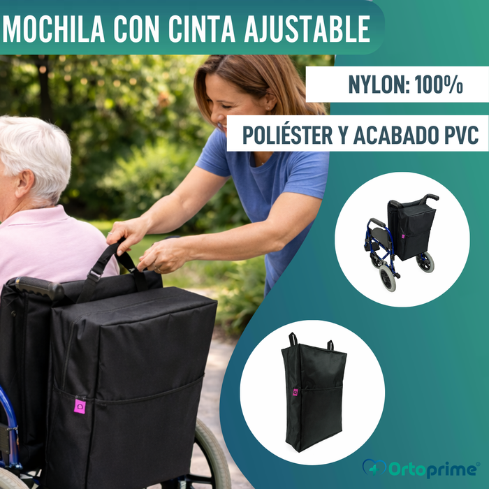 Mochila Trasera para Silla de Ruedas | 8 Compartimientos