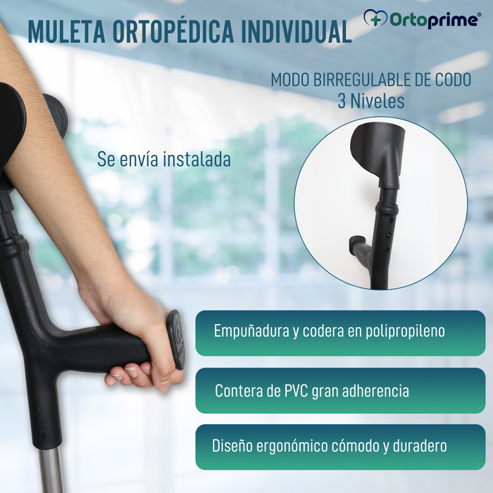 Muleta Ortopédica Regulable en Altura | Ergonómico