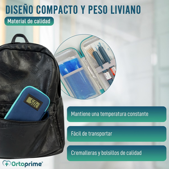Estuche para Insulina con Termómetro| Nevera para Diabéticos