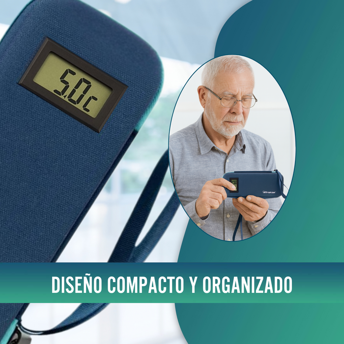 Estuche para Insulina con Termómetro| Nevera para Diabéticos