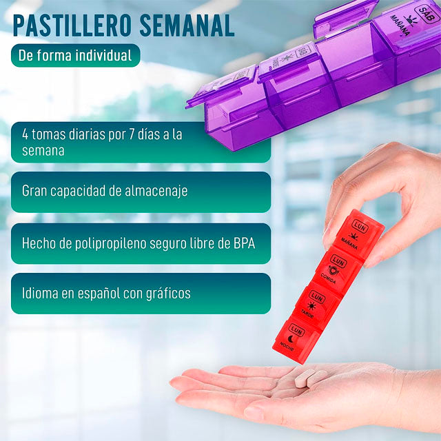 PASTILLERO SEMANAL 4 DOSIS DIARIA - Desesplast