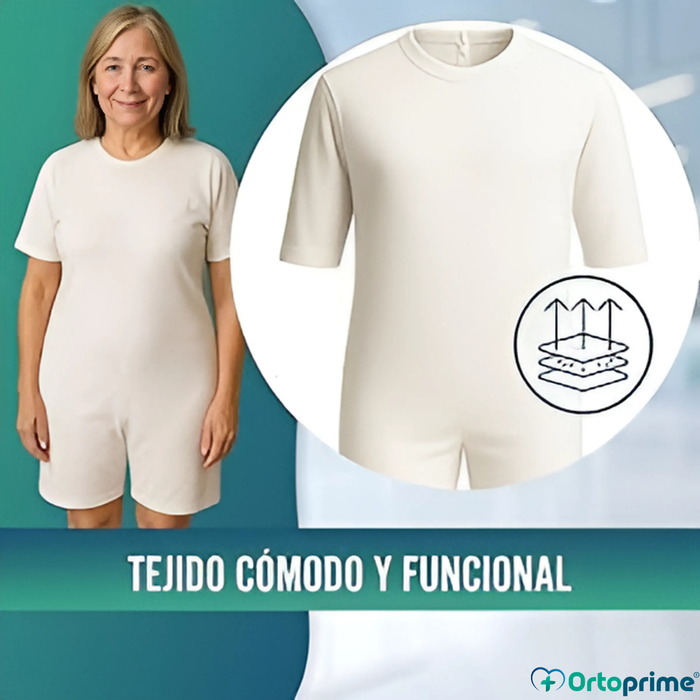Pijama Antipañal con Cremallera | Manga Corta