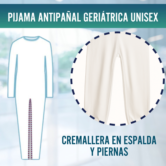 Pijama Antipañal con Cremallera | Manga Larga