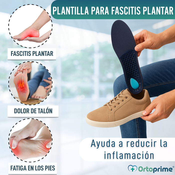 Plantillas Ortopédicas para Fascitis Plantar | 3 Tallas