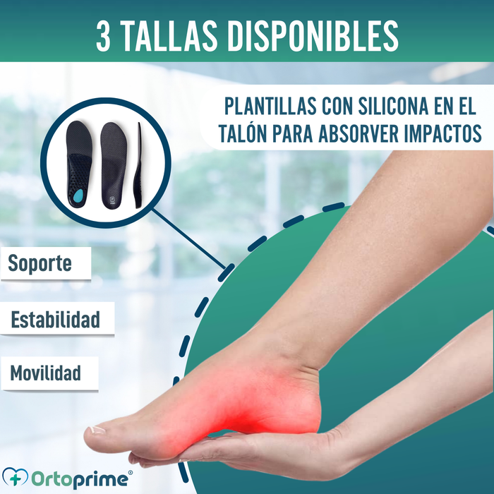 Plantillas Ortopédicas para Fascitis Plantar | 3 Tallas