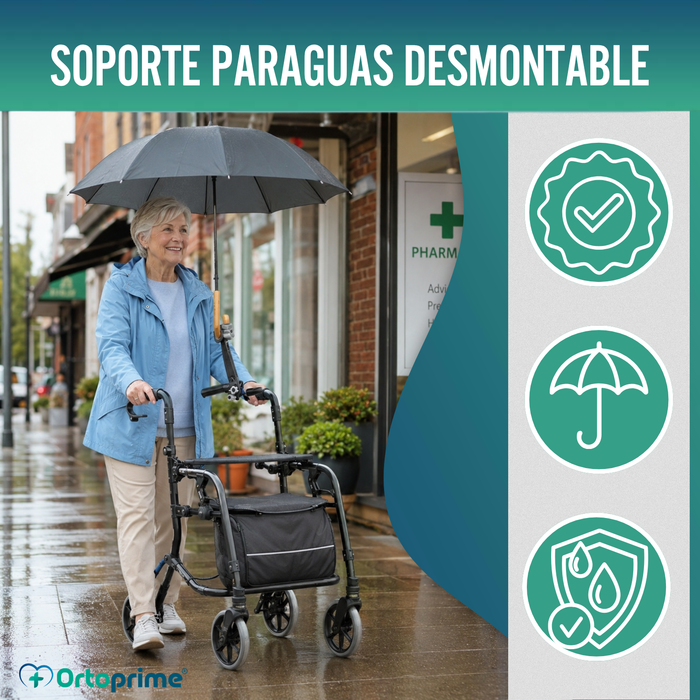 Porta Paraguas Universal para Sillas de Ruedas y Andadores