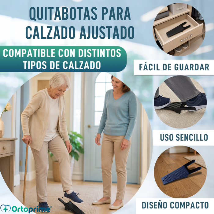 Sacabotas de Plástico Antideslizante Ortopédico | 13 cm