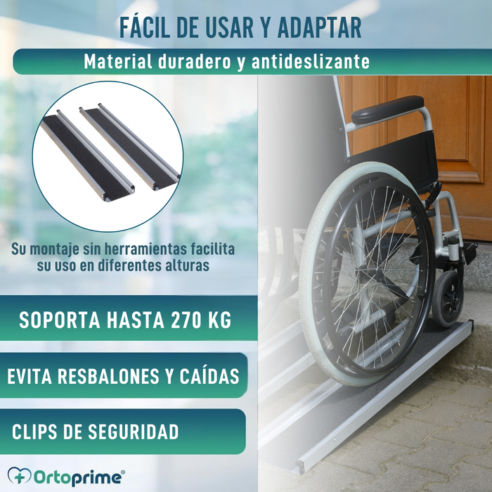 Rampas Telescópicas para Silla de Ruedas Resistentes 270kg