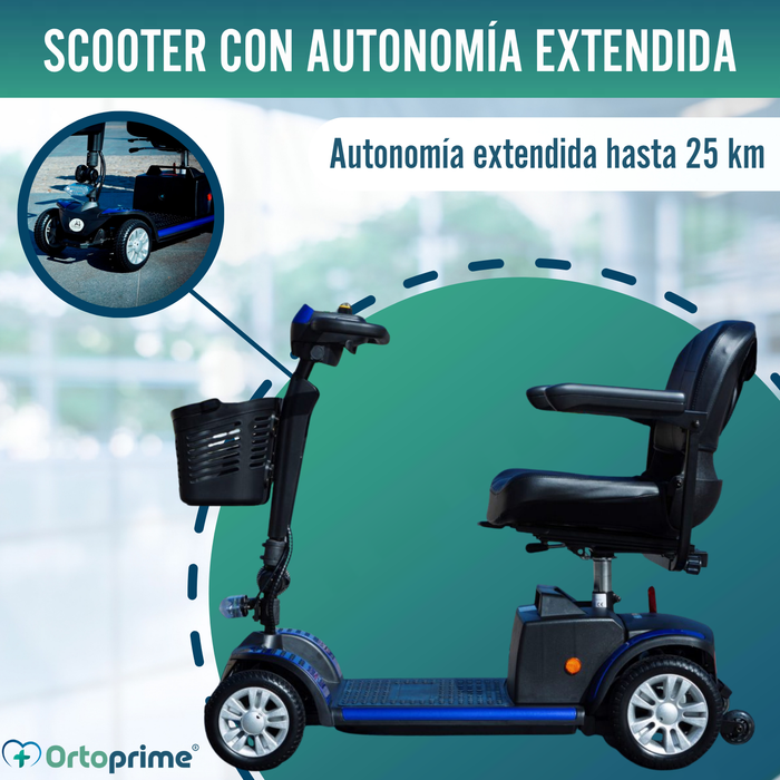 Scooter Eléctrico Compacto y Desmontable | 4 Ruedas
