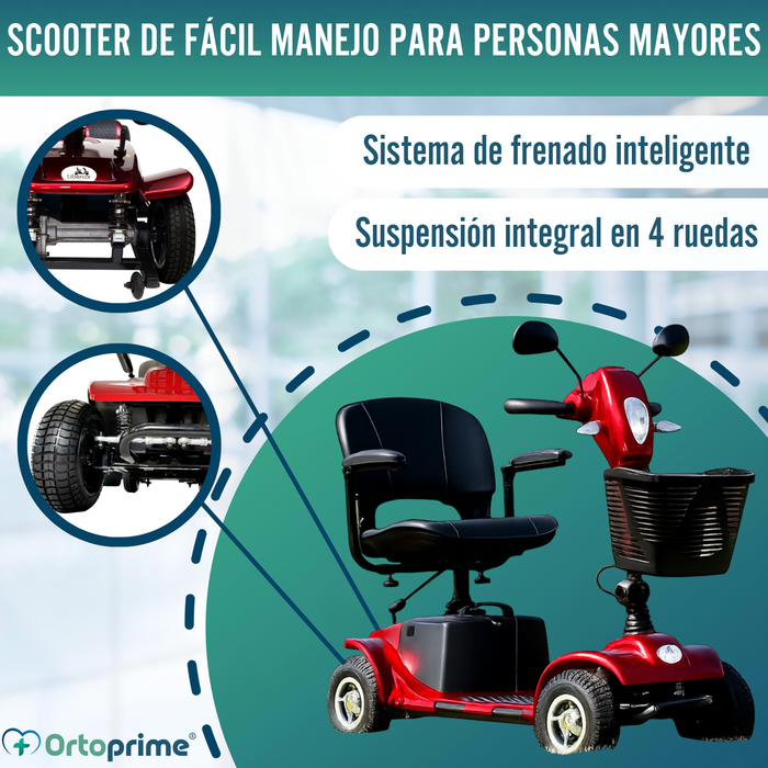 Scooter Movilidad Reducida Plegable | Amortiguación Integral
