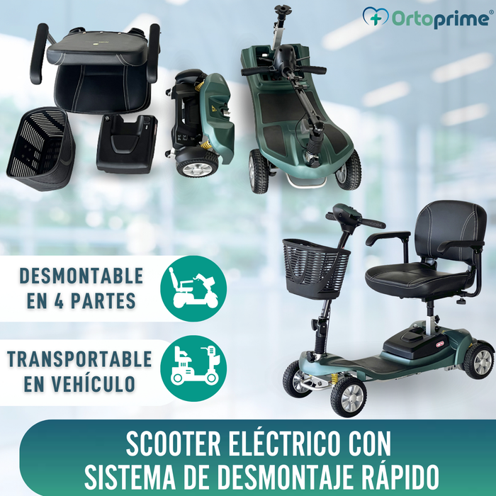 Scooter Eléctrico Desmontable | Batería de Litio de 40Ah