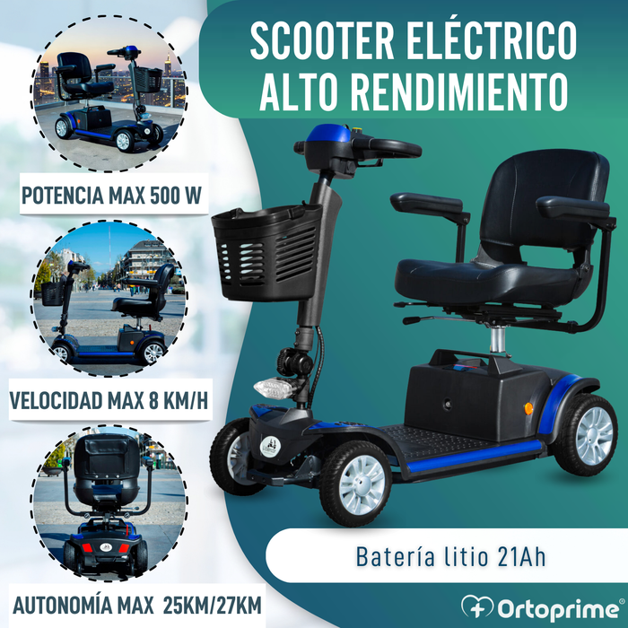 Scooter Desmontable Eléctrico con Batería de Litio Extraíble