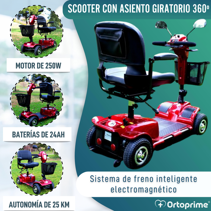 Scooter para Minusválidos Eléctrico | Doble Amortiguación