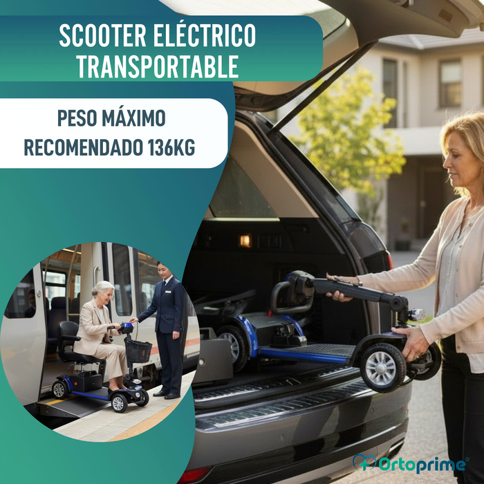 Scooter Desmontable Eléctrico con Batería de Litio Extraíble
